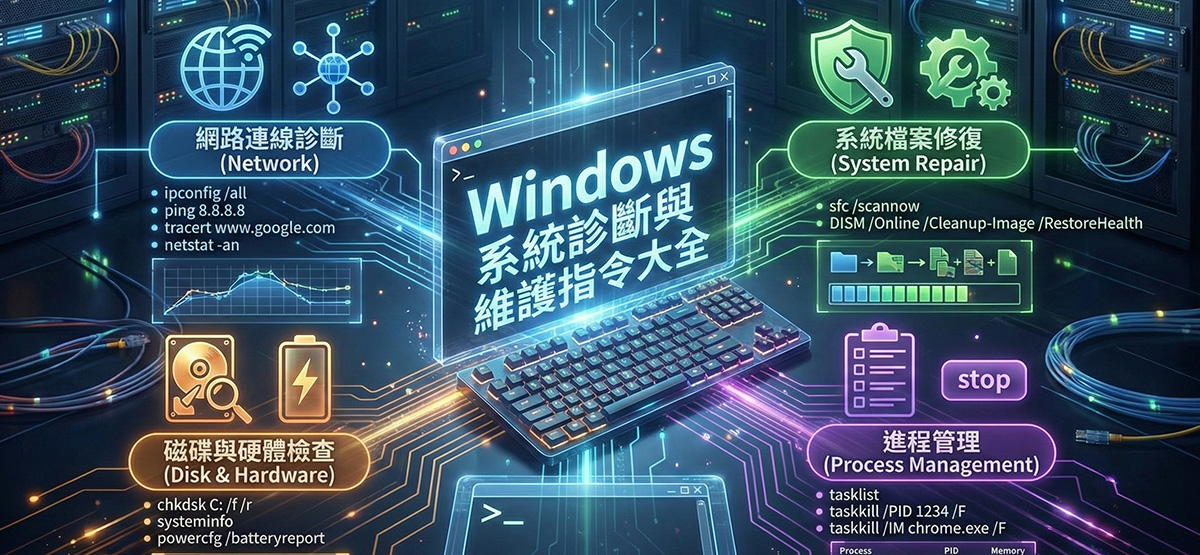 Windows 必備：系統診斷與維護指令大全